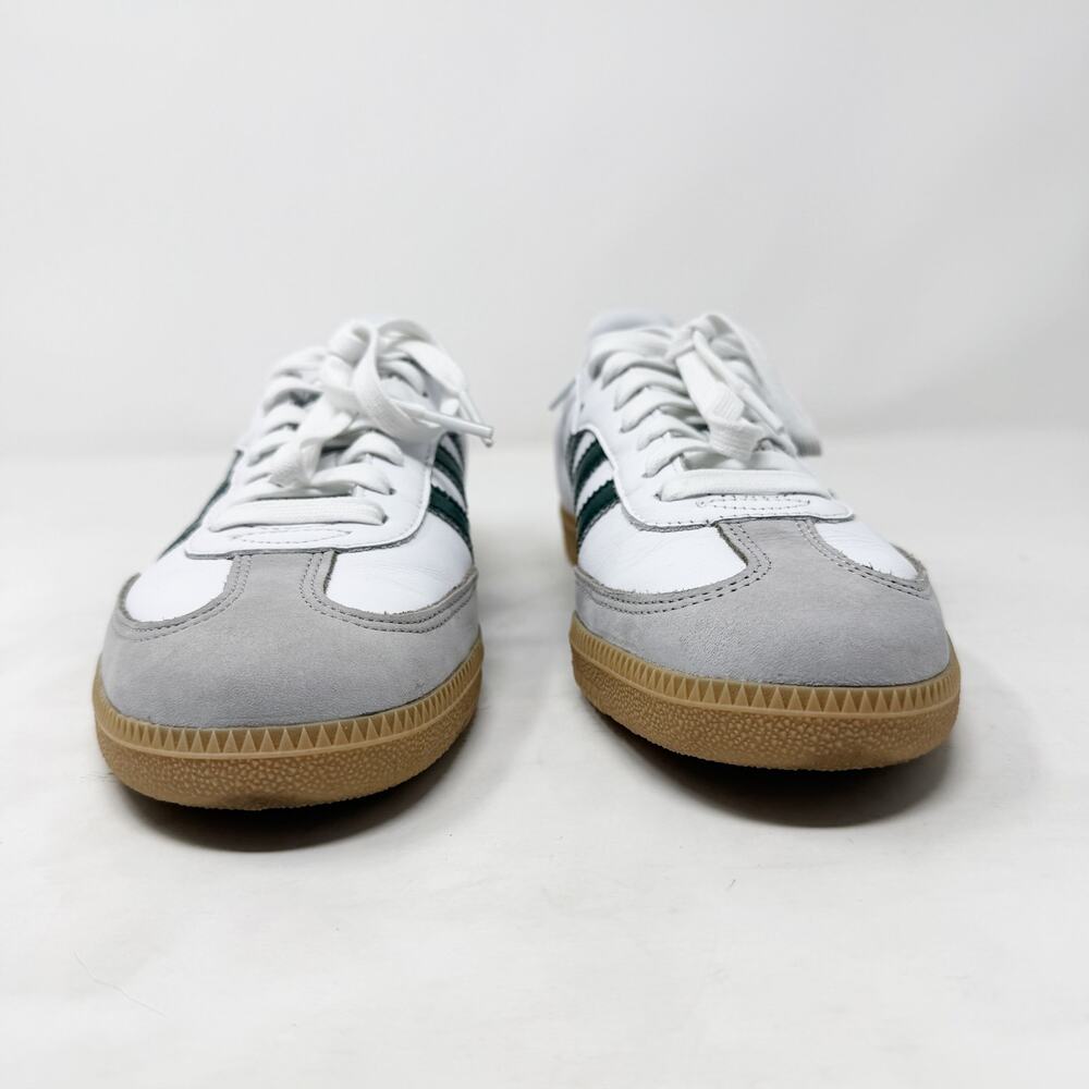 [Adidas] Sambas OG White Forest Green Stripes Lace Up Casual Sneakers Size 9 EUC - Picture 4 of 10